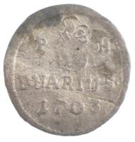1703K-B Duarius "I. Lipót" Körmöcbánya, kapszulában, tanúsítvánnyal (0,52g) T:2- patina, r...