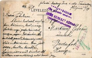 1918 Trencsénteplic, Trencianske Teplice; nyaralók, Villa Valli. Wertheim Zsigmond kiadása / spa, vi...