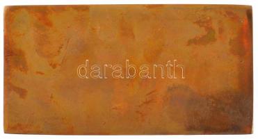 ~1970-1980. "Veszprém" egyoldalas, öntött bronz plakett (60,5x107mm) T:1-