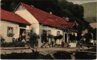 Szklenófürdő, Sklené Teplice; M. kir. Postahivatal és bazár üzlet / post office and bazaar shop (b)