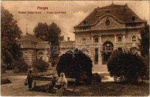 Pöstyén, Pistyan, Piestany; Ferenc József fürdő. Kaiser Ede kiadása / Franz Josef-Bad / spa, bathhouse (EK)