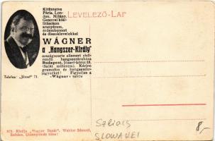 Szliács, Sliac; József-forrás. Magyar Bazár (Waktor Sámuel) kiadása. Hátoldalon Wágner a "Hangs...