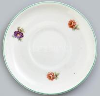 Hollóházi retró kávés, mokkás készlet, hatszemélyes (kiöntő, cukortartó, 6-6 db csésze és alj). Rész...