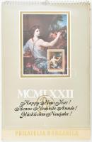 1972 Philatelia Hungarica bélyeges fali naptár 36x23cm