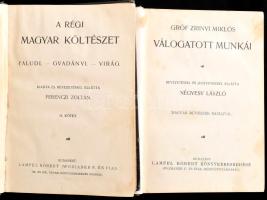 Remekírók Képes Könyvtárának 2 kötete: A régi magyar költészet II. köt.: Faludi - Gvadányi - Virág.,...