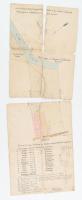 cca 1890 Mérai telek kézzel rajzolt térképe, Szétvált 22x60 cm