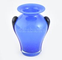 Flirt by R&B kék váza, hibátlan, jelzés nélkül, m: 20,5 cm