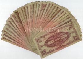 1945. 10.000P "MNB" bélyeggel (30x) T:III közte szép papír, kis folt, szakadás
Adamo P23e