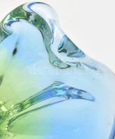 Murano dísztál, jelzés nélkül, hibátlan, h: 23 cm