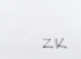 Zólyomi Katalin (?-): Színes kép. Akril, papír, jelzett a hátoldalán, 42x29,5 cm