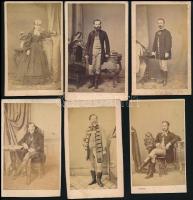 cca 1860 12 db híres, beazonosításra váró személy vizitkártya fotója. Barabás és Mayer Gy. műtermeib...
