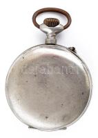 Systeme Roskopf Patent zsebóra, hiányzó mutatók és üveglap, sérült számlap, kopásnyomokkal, d: 5 cm