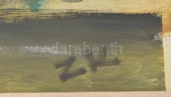 Zólyomi Katalin (?-): Csendélet. Vegyes technika, papír, jelzett, üvegezett fakeretben, 40x30 cm