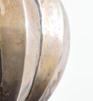 Fém cukortartó doboz, d: 9 cm