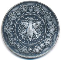 Csúcs Viktória (1934-) DN "Kiskunhalas - Csipkeház" kétoldalas ezüstpatinázott bronz emlék...