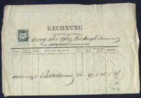 1880 Pester Lloyd 3 db apróhirdetési számla okmánybélyeggel / 3 invoices of classified-ads