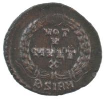 Római Birodalom / Sirmium / Jovianus 363-364. AE3 bronz (3,41g) T:2 Roman Empire / Sirmium / Jovianus 363-364. AE3 bronze DN IOVIA-NVS PF AVG / VOT V MVLT X - BSIRM (3,41g) C:XF RIC VIII Sirmium 118