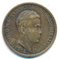 1930. II. Ottó Magyarország örökös királya / Bizalmam az ősi erényben kétoldalas bronz emlékérem (32mm) T:2
