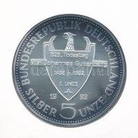 Németország 1993. "Johannes Gutenberg halálának 525. évfordulója" kétoldalas jelzett Ag em...