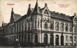 Szekszárd pénzügyi palota (Dicenty-ház) Fritz Gyula és Seiner Lipót üzleteivel