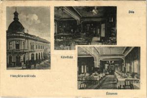 1918 Dés, Dej; Hungária szálloda, kávéház és étterem, belső / hotel, café and restaurant, interior (b)