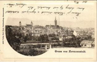 1901 Nagyszeben, Hermannstadt, Sibiu; látkép. Karl Graef kiadása / general view (kis szakadás / small tear)