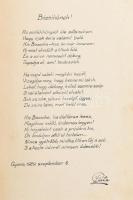 1929 "Bözsikének", régi emlékkönyv bejegyzésekkel, díszes egészvászon-kötésben, egy kijáró...