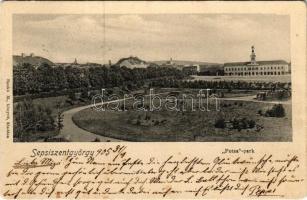 1905 Sepsiszentgyörgy, Sfantu Gheorghe; Potsa park. Benkő M. kiadása / park