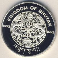 Bhután 1992. 300N Ag "Olimpia-boksz" T:PP