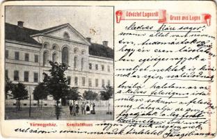 1903 Lugos, Lugoj; Vármegyeház. Weisz és Sziklai kiadása / Komitatshaus / county hall (fa)