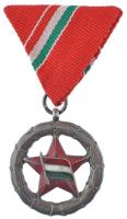 1947. A Magyar Köztársasági Sport Érdemérem ezüst fokozata zománcozott ezüstözött bronz kitüntetés mellszalagon T:1- zománchiba NMK 504.