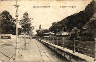 1916 Besztercebánya, Banská Bystrica; Stadler tóforpark. Havelka József 12. 1916. + "KATONAI ÁPOLÁSI ÜGY" / lakeside (fa)