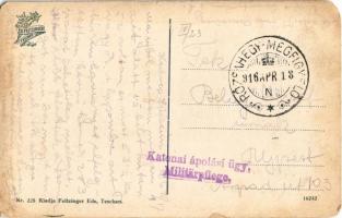 1916 Tátra, Vysoké Tatry; Kilátás a Lengyel-nyeregről, Fagyott tó. Feitzinger Ede Nr. 228. / Ausblic...
