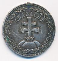 1922. Magyar Ezüst Érdemérem ezüstözött bronz kitüntetés peremén Bronz jelzéssel, mellszalag nélkül T:2-,3 letört fül, patina, ph, ü. Hungary 1922. Hungarian Silver Merit Medal silver plated bronze decoration with Bronz hallmark on the edge, without ribbon C:VF,F without ear, patina, edge error, ding NMK 390.