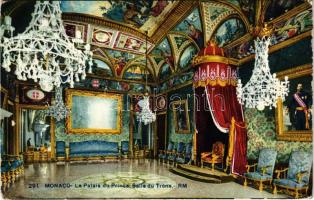 1930 Monaco, Le Palais du Prince, Salle du Trone / royal palace, interior, throne room (EB)