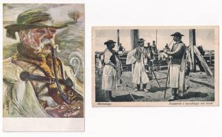 Hortobágy - 8 db régi képeslap