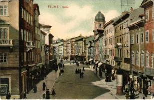 Fiume, Rijeka; Corso / street, shops. C. Oberdorfer (Rb)