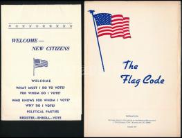 cca 1975 A welcome to USA citizenship. Az új állampolgároknak szóló 3 db tájékoztató nyomtatvány