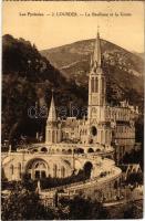 1929 Lourdes, La Basilique et la Grotte / basilica and grotto (EK)