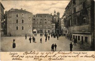 1903 Split, Spalato; Piazza dei Signori / tér / square (Rb)