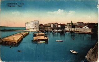 1916 Dubrovnik, Ragusa; Luka / Hafen / kikötő / port (EB)