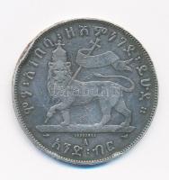 Etiópia 1897. 1B Ag "II. Menelik" T:3 patina, ph, karc
Ethiopia 1897. 1 Birr Ag "Men...