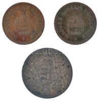 Vegyes: 1896KB-1898KB 2f bronz (2xklf) + 1927. 1P Ag T:2-,3 Adamo K2, Adamo P6