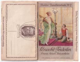 Knecht Fridolin von Franz Adam Beyerlein. Molitor's Novellenschatz No. 2. / Német nyelvű erotikus novella képeslap (26 oldalas) / German erotic short story postcard, 26 pages, litho s: Ferenchich