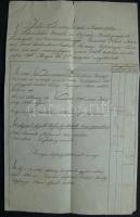1846 Hadi-adó számvetés A Besztercebányai Hadi Pénztár és Újbánya város között / Balance of military tax between Ujbanya and Banska Bistrica Military Cassa