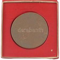 1975. "Zeneművészeti Főiskola 1875-1975" egyoldalas bronz emlékérem sérült tokban. Szign.:...