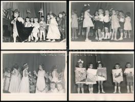cca 1960-1970 Ünneplő gyerekek, 10 db fotó, 12×9 cm