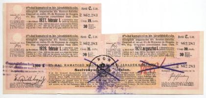 Budapest 1917. "A magyar korona országai 6%-kal kamatozó Járadékkölcsön" államadóssági köt...