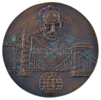 1996. Nemzetközi Bálint Centenáriumi Kongresszus - 1896-1996. Május 1-5. - Budapest Magyarország kétoldalas bronz emlékérem (60mm) T:1 patina