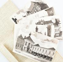 Oost Vlaanderen (Kelet-Flandria, Belgium), 2 db mappa reprodukció képekkel (2x12 db), 18x11,5 cm mér...